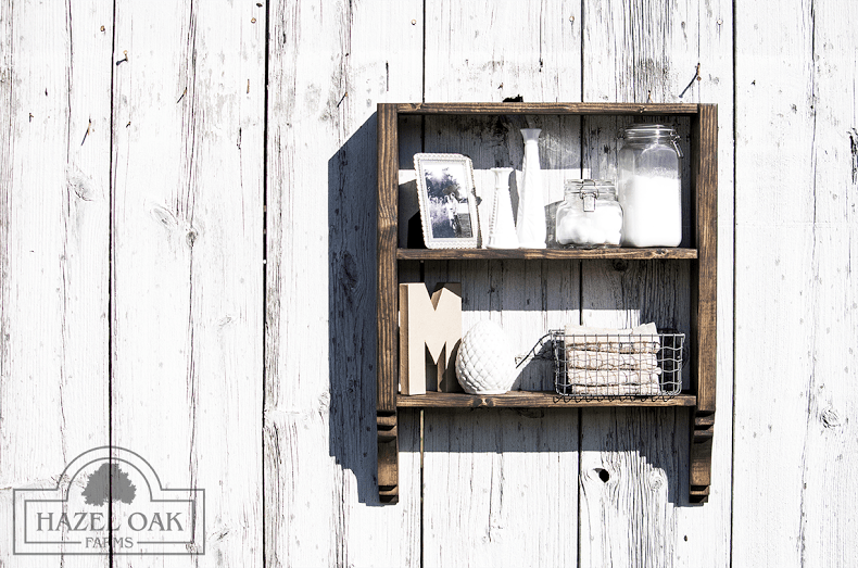 DIY Antique Wood Shelf Featuring Hazel Oak Farms Ana White